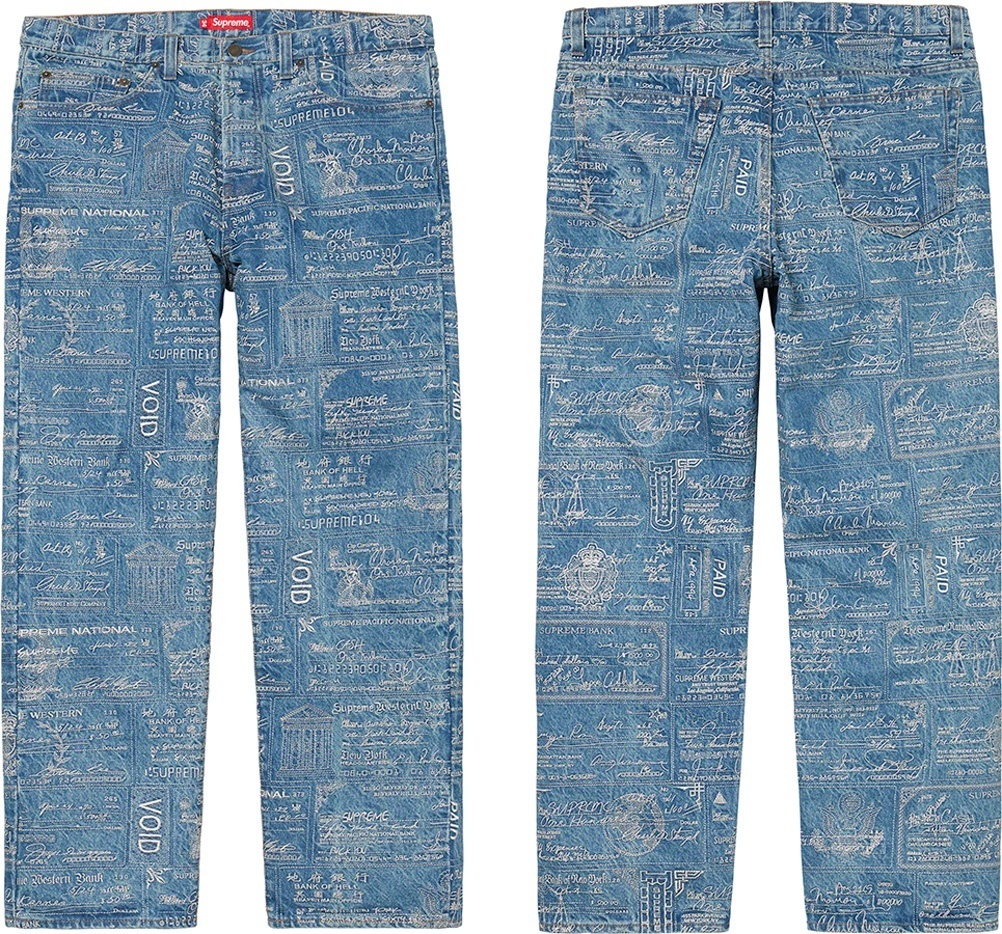 Checks Embroidered Jean